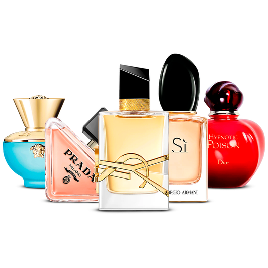 Set di 5 profumi   – Versace Dylan Turquoise, Prada Paradoxe, Yves Saint Laurent Libre, Giorgio Armani Sì e Dior Hypnotic Poison   [100 ml ciascuno]