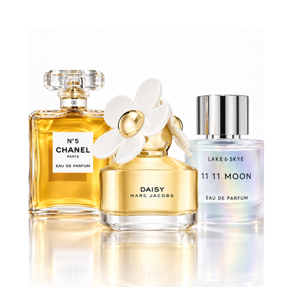 Set di 3 profumi | Chanel N°5 Eau de Parfum – 100 ml | Daisy Marc Jacobs Eau de Toilette – 100 ml | 11 11 Moon Lake & Skye Eau de Parfum – 50 ml