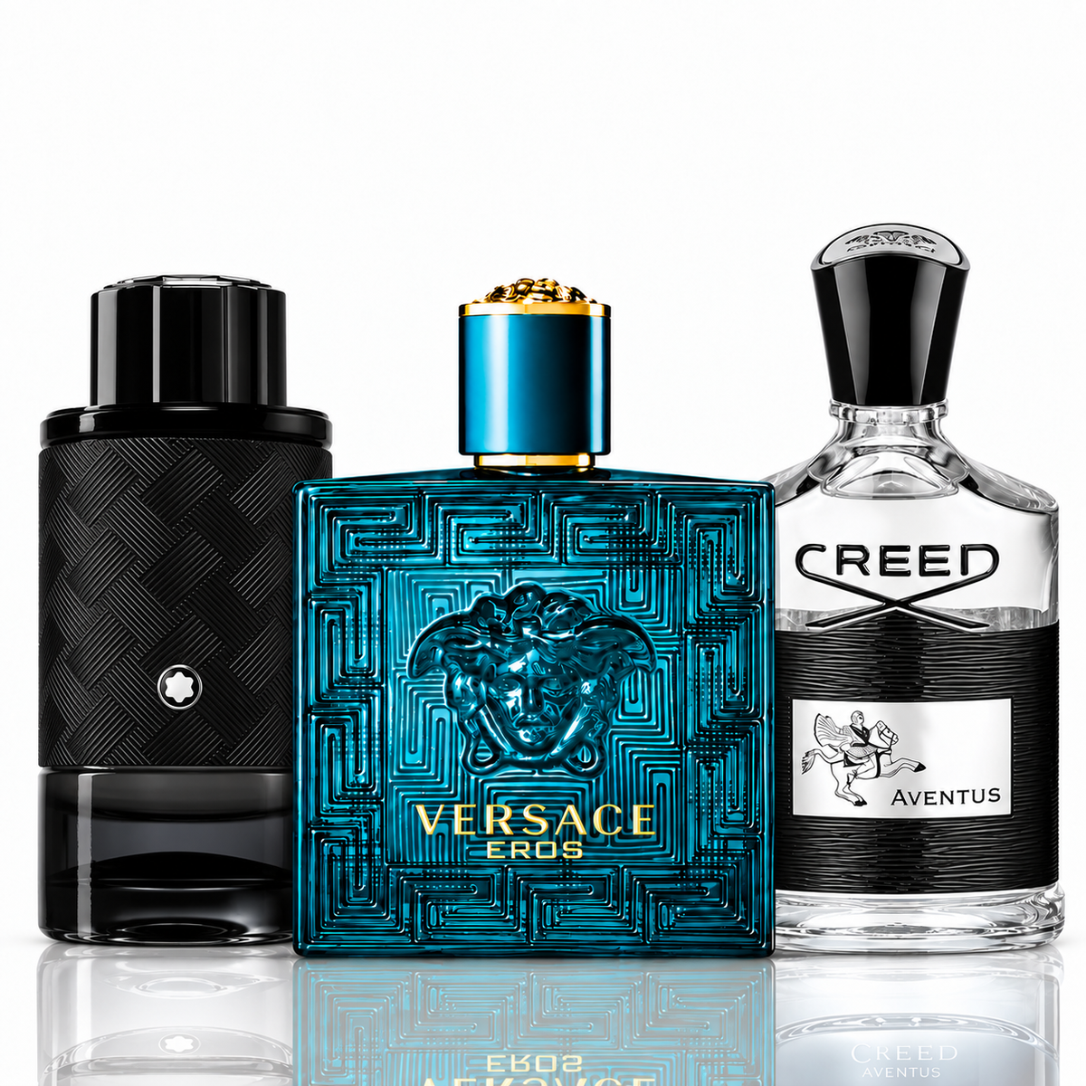 Set di 3 profumi | Explorer Extreme Montblanc, Eros Versace, Aventus Creed – 100ml
