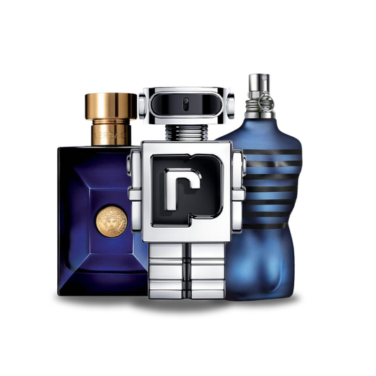 Set di 3 profumi | Versace DYLAN BLUE, Paco Rabanne PHANTOM, Jean Paul Gaultier ULTRA MALE 100 ml