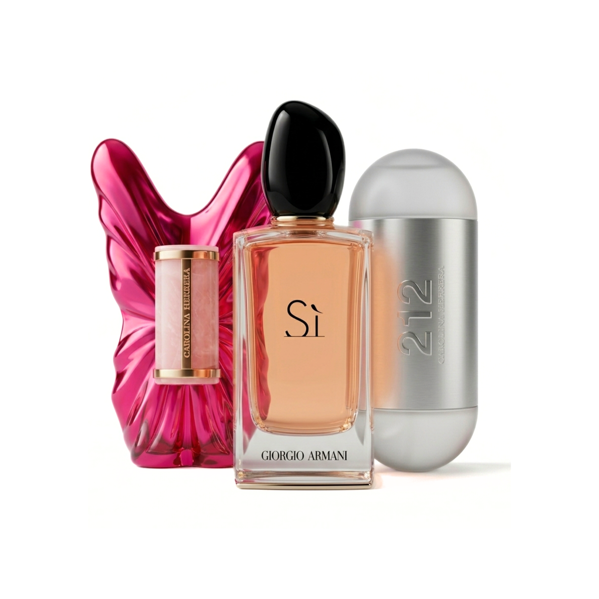 Set di 3 profumi | Carolina Herrera La Bomba, Giorgio Armani SI, 212 NYC - 100ml