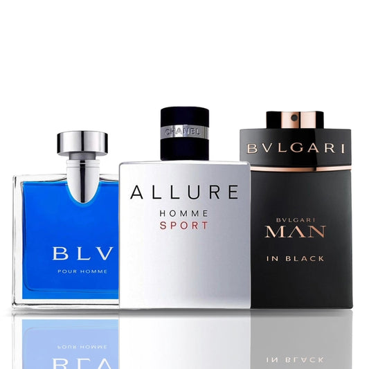 Set di 3 profumi | BLV + Allure Homme Sport + Bulgari Man in Black 100 ml