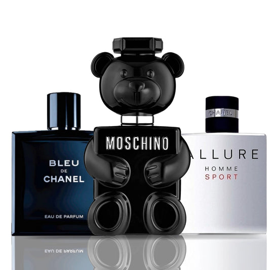 Set di 3 profumi | Moschino Toy Boy + Bleu de Chanel + Allure Homme Sport 100 ml